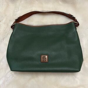 Dooney & Bourke Leaf Green Pebble Grain Leather Shoulder Bag
